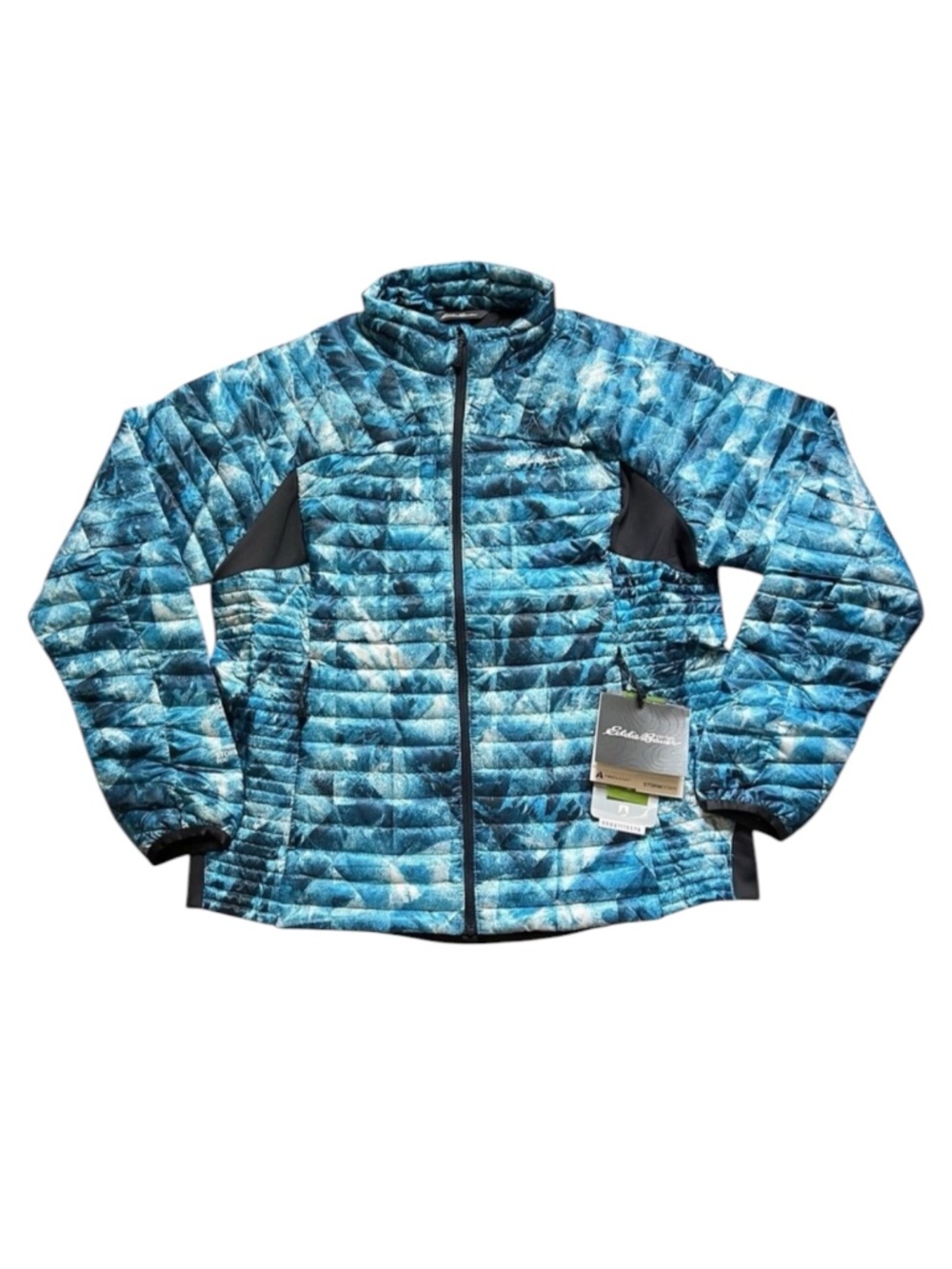 EDDIE BAUER Blue Goose Down Quilted Puffer Jacket Stormdown 800 Women's XL NWT